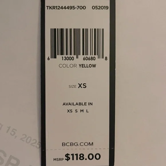 BCBG Max Azria Women's Satin Top Vneck Tunic flowy bright yellow tank top XS - Picture 6 of 10